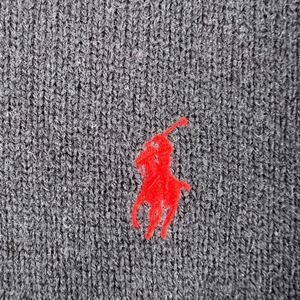 Polo Ralph Lauren Sweater Mens Large Blue Lambs Wool Long Sleeve Knit Casual